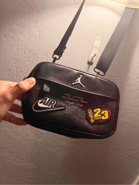 Jordan Black Patch Crossbody Belt Bag